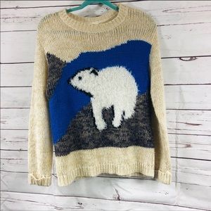 Pins & Needles Polar Bear Sweater | UO Anthro - M